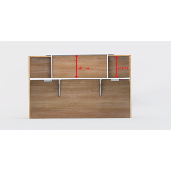 Sorrento Reception Desk 3 SIZES Beech & White