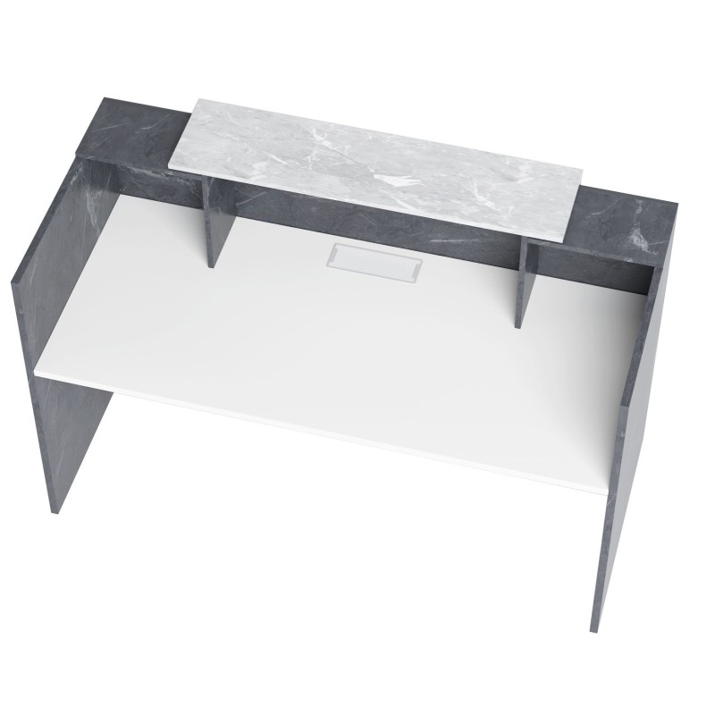 Sorrento Reception Desk 2 SIZES Marble Grey