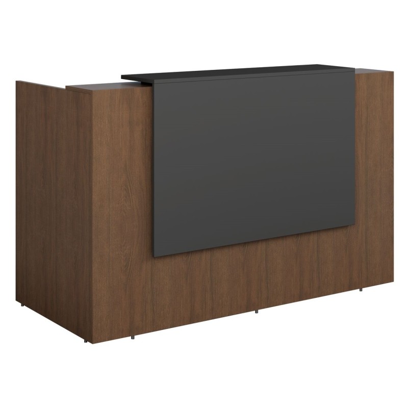Sorrento Reception Desk 3 SIZES Walnut and Graphite  