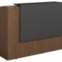 Sorrento Reception Desk 3 SIZES Walnut and Graphite  