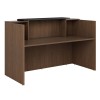 Sorrento Reception Desk 3 SIZES Walnut and Graphite  