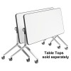 Flip Table White and Chrome