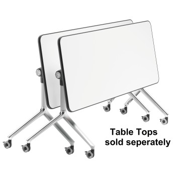 Flip Table White and Chrome