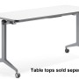 Flip Table Adjustable Silver