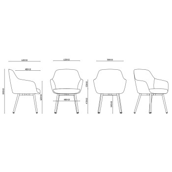 Aspen 4 Leg Tub Chair