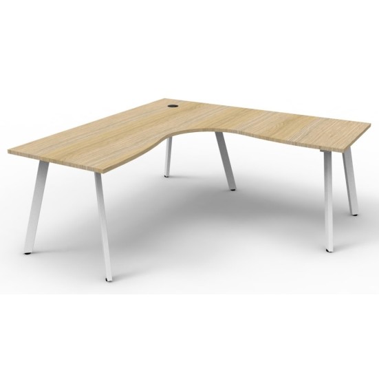 Deluxe Infinity 1 PERSON CORNER WORKSTATION Eternity Leg  