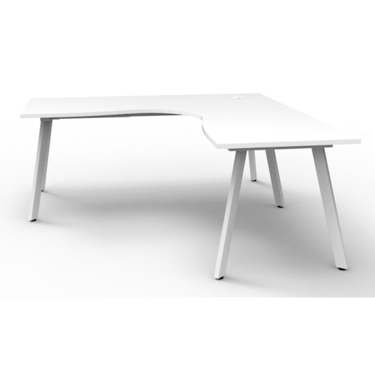 Deluxe Infinity 1 PERSON CORNER WORKSTATION Eternity Leg  