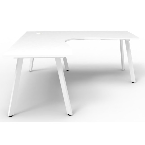 Deluxe Infinity 1 PERSON CORNER WORKSTATION Eternity Leg  