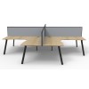 Deluxe Infinity 4 PERSON CORNER WORKSTATION Eternity Leg  