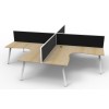 Deluxe Infinity 4 PERSON CORNER WORKSTATION Eternity Leg  