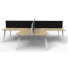 Deluxe Infinity 4 PERSON CORNER WORKSTATION Eternity Leg  