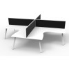 Deluxe Infinity 4 PERSON CORNER WORKSTATION Eternity Leg  