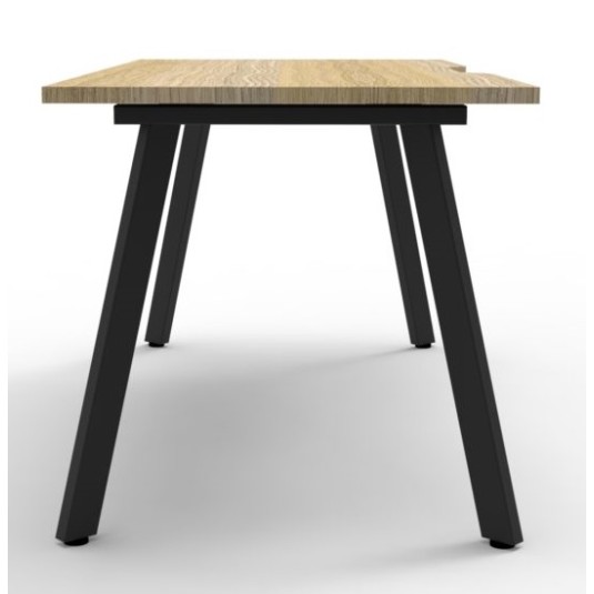 Deluxe Infinity 5 PERSON WORKSTATION Eternity Leg Single-Sided No Screen
