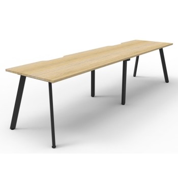Deluxe Infinity 2 PERSON WORKSTATION Eternity Leg Single-Sided No Screen