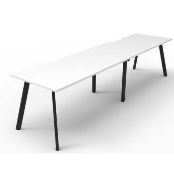 Deluxe Infinity 2 PERSON WORKSTATION Eternity Leg Single-Sided No Screen
