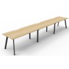 Deluxe Infinity 3 PERSON WORKSTATION Eternity Leg Single-Sided No Screen