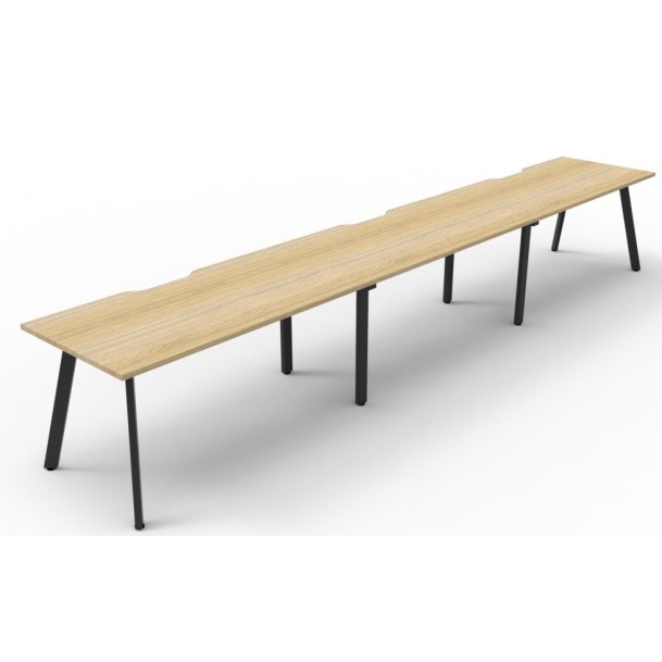 Deluxe Infinity 3 PERSON WORKSTATION Eternity Leg Single-Sided No Screen