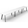 Deluxe Infinity 3 PERSON WORKSTATION Eternity Leg Single-Sided No Screen
