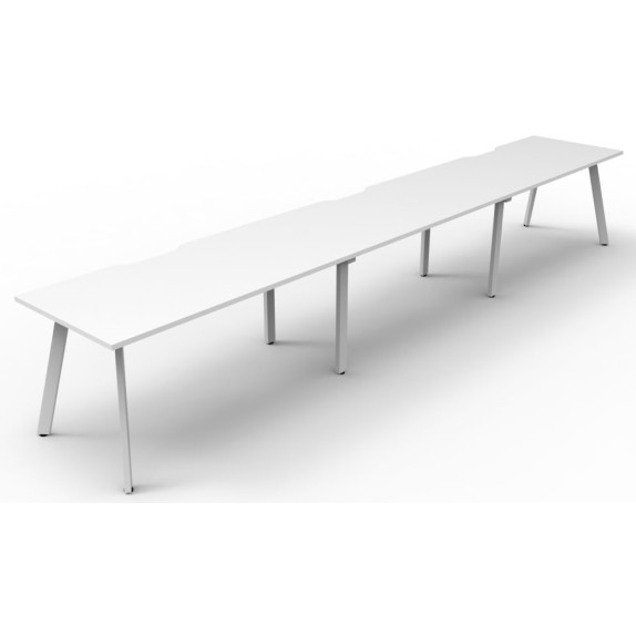 Deluxe Infinity 3 PERSON WORKSTATION Eternity Leg Single-Sided No Screen