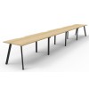 Deluxe Infinity 4 PERSON WORKSTATION Eternity Leg Single-Sided No Screen