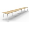 Deluxe Infinity 4 PERSON WORKSTATION Eternity Leg Single-Sided No Screen