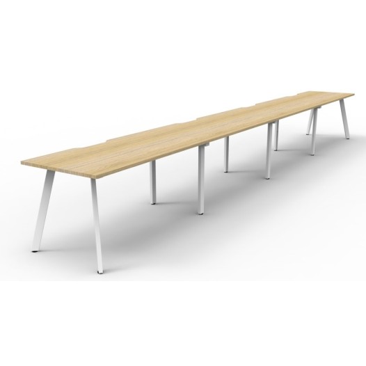 Deluxe Infinity 4 PERSON WORKSTATION Eternity Leg Single-Sided No Screen