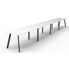 Deluxe Infinity 4 PERSON WORKSTATION Eternity Leg Single-Sided No Screen