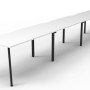 Deluxe Infinity 4 PERSON WORKSTATION Eternity Leg Single-Sided No Screen