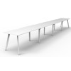 Deluxe Infinity 4 PERSON WORKSTATION Eternity Leg Single-Sided No Screen