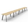 Deluxe Infinity 5 PERSON WORKSTATION Eternity Leg Single-Sided No Screen