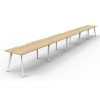 Deluxe Infinity 5 PERSON WORKSTATION Eternity Leg Single-Sided No Screen