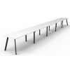Deluxe Infinity 5 PERSON WORKSTATION Eternity Leg Single-Sided No Screen