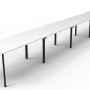 Deluxe Infinity 5 PERSON WORKSTATION Eternity Leg Single-Sided No Screen