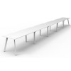 Deluxe Infinity 5 PERSON WORKSTATION Eternity Leg Single-Sided No Screen