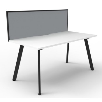 Deluxe Infinity 1 PERSON WORKSTATION Eternity Leg Single-Sided With Screen