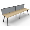 Deluxe Infinity 2 PERSON WORKSTATION Eternity Leg Single-Sided With Screen