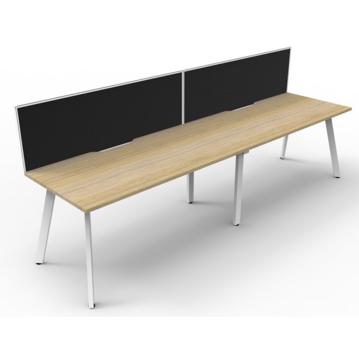 Deluxe Infinity 2 PERSON WORKSTATION Eternity Leg Single-Sided With Screen
