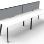 Deluxe Infinity 2 PERSON WORKSTATION Eternity Leg Single-Sided With Screen