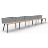 Deluxe Infinity 5 PERSON WORKSTATION Eternity Leg Single-Sided With Screen