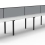 Deluxe Infinity 5 PERSON WORKSTATION Eternity Leg Single-Sided With Screen