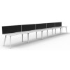 Deluxe Infinity 5 PERSON WORKSTATION Eternity Leg Single-Sided With Screen