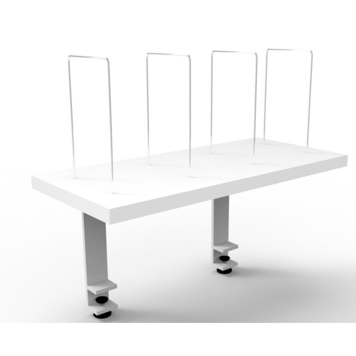 Deluxe Infinity Clamp Mounted Desk Shelf