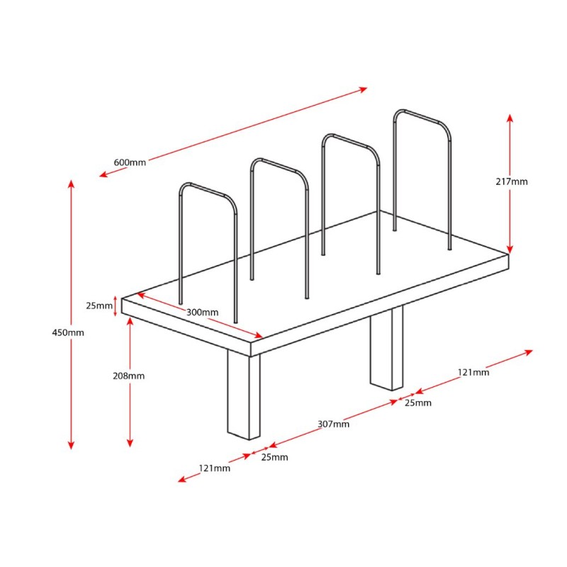 Deluxe Infinity Desk Mounted Shelf