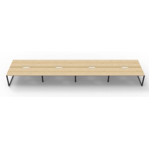 Deluxe Infinity 8 PERSON WORKSTATION Loop Leg Double-Sided No Screen