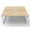 Deluxe Infinity 2 PERSON WORKSTATION Loop Leg Double-Sided No Screen