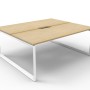 Deluxe Infinity 2 PERSON WORKSTATION Loop Leg Double-Sided No Screen