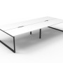 Deluxe Infinity 4 PERSON WORKSTATION Loop Leg Double-Sided No Screen