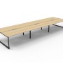 Deluxe Infinity 6 PERSON WORKSTATION Loop Leg Double-Sided No Screen
