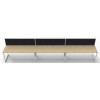 Deluxe Infinity 3 PERSON WORKSTATION Loop Leg Single-Sided With Screen