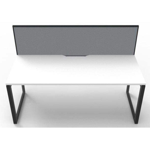 Deluxe Infinity 1 PERSON WORKSTATION Loop Leg Single-Sided With Screen
